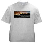 T-shirt with Nightfall poem and beautiful castle silhouette